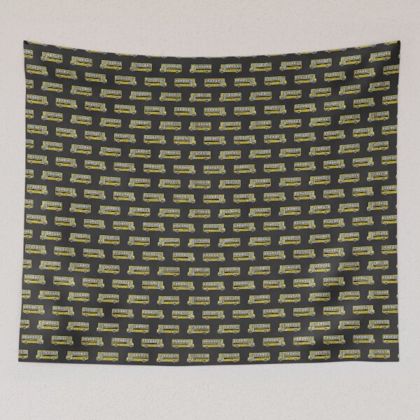 Item preview, Yellow School Bus Chalkboard School Pattern designed and sold by digitalvintage.