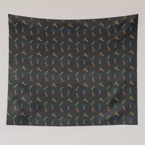 Item preview, Scissors Chalkboard School Pattern designed and sold by digitalvintage.