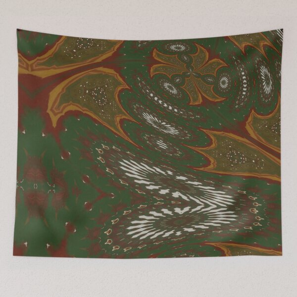 Item preview, Unfamiliar Territory Green  Geometric/Lyrical Abstract Art Galaxy - Jenny Meehan designed and sold by Jenny Meehan Art Prints and Patterns  .