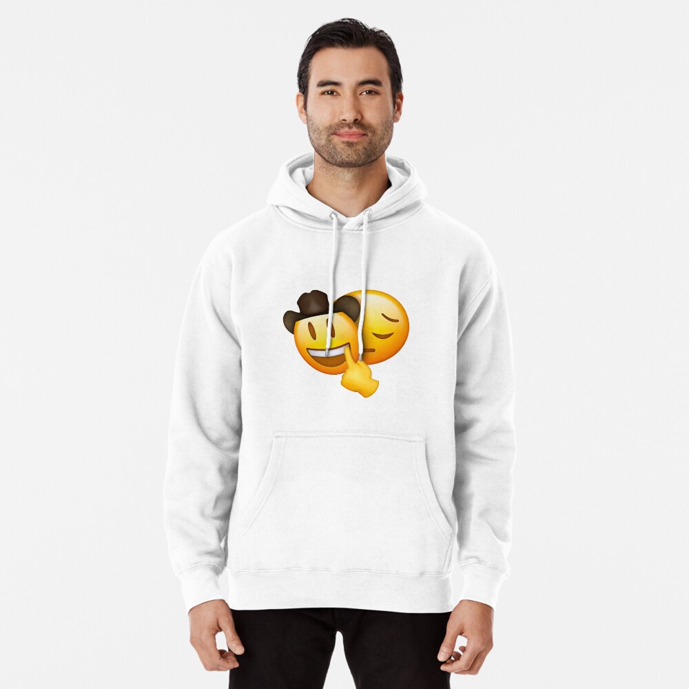 sad cowboy mask emoji Pullover Hoodie