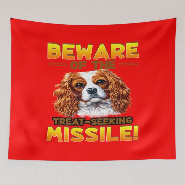 Item preview, King Charles Spaniel Dog Beware Of The Treat Seeking Missile  designed and sold by fantasticdesign.