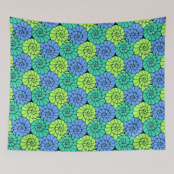 Item preview, Spiral pattern blue-green designed and sold by jeanneius.