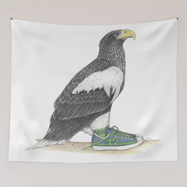 Item preview, Seahawk in fan shoes designed and sold by JimsBirds.