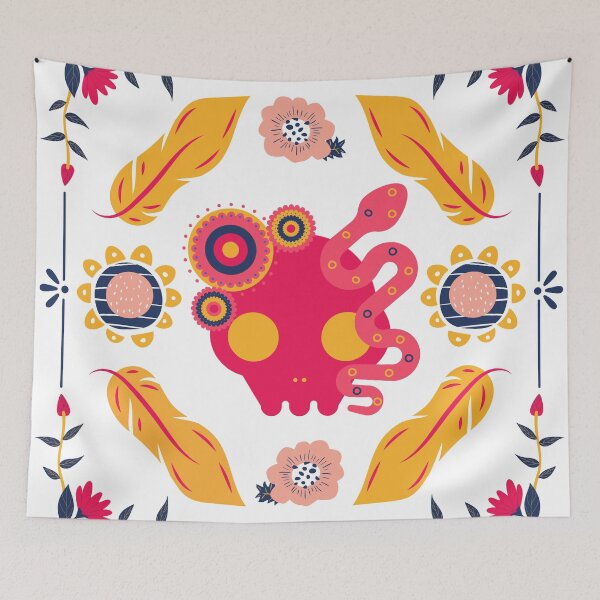 Item preview, Skull With Snake and Feathers designed and sold by MySmugMugs.