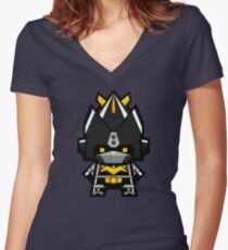Mekkachibi Black Voltes Women's Fitted V-Neck T-Shirt