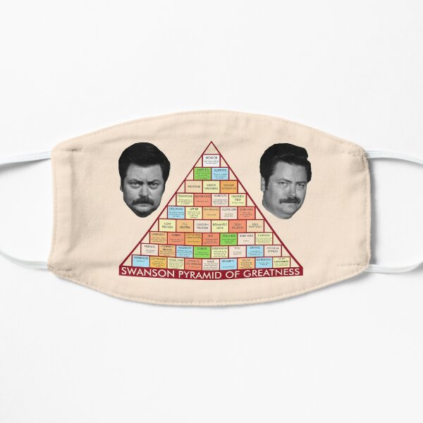 Ron Swanson's Pyramid Of Greatness Flat Mask