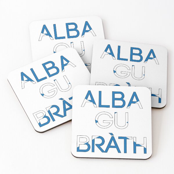 Artikelvorschau, ALBA GU BRATH, schottischer Saltire-Flaggen-Text-Slogan entworfen und verkauft von MacPean.