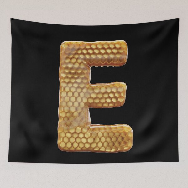 Item preview, E Letter 3d Honey Alphabet Font designed and sold by HelloFromAja.