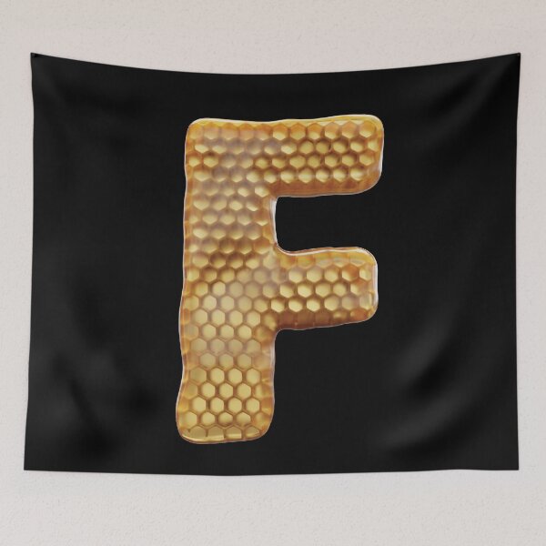 Item preview, F Letter 3d Honey Alphabet Font designed and sold by HelloFromAja.