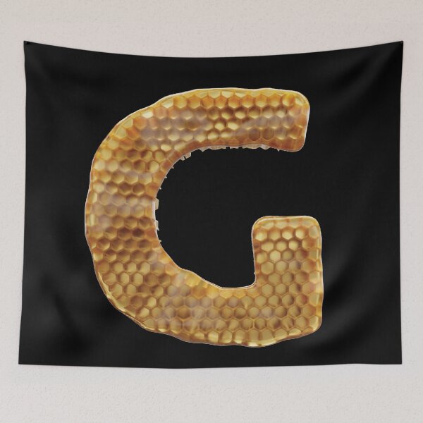 Item preview, G Letter 3d Honey Alphabet Font designed and sold by HelloFromAja.