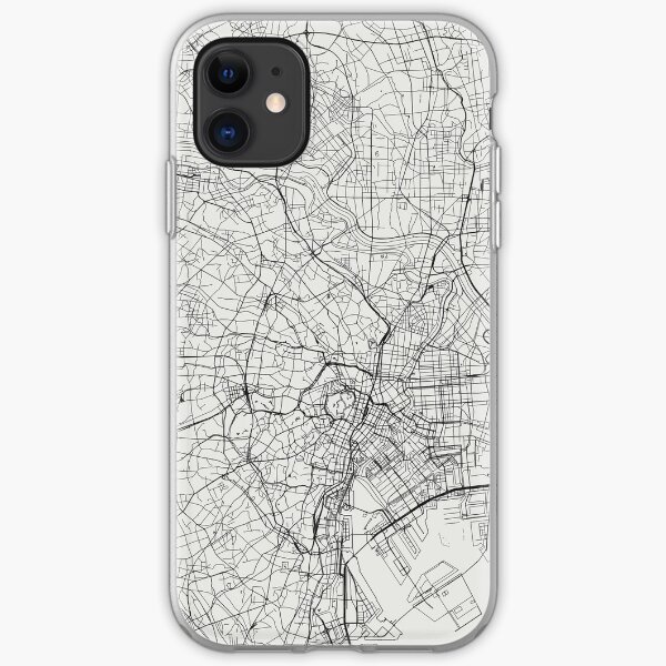 tokyo stadtplan transparenter hintergrund iPhone Flexible Hülle