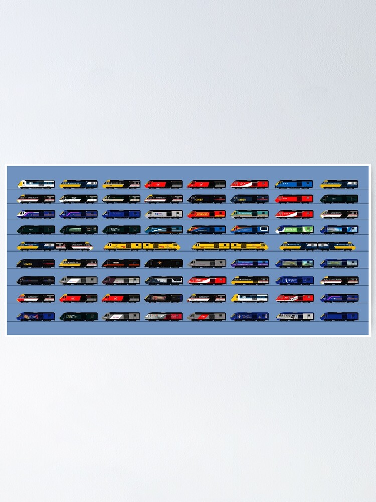 Alternate view of Class 43 HST intercity 125 liveries Poster