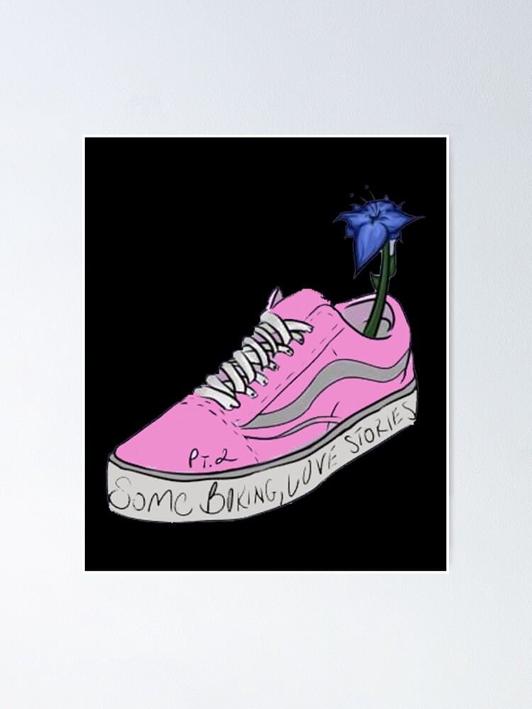 Poster Powfu Deathbed Shoes Y Flor Azul Mueren Cafe Para Tu Cabeza De Fatijld123 Redbubble