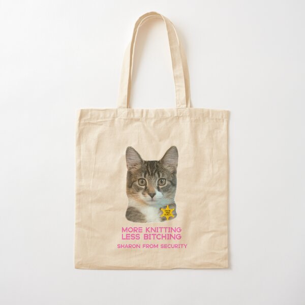 More Knitting Less Bitching Cotton Tote Bag
