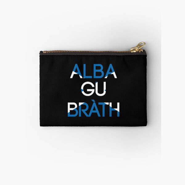 Artikelvorschau, ALBA GU BRATH, schottischer Saltire-Flaggen-Text-Slogan entworfen und verkauft von MacPean.