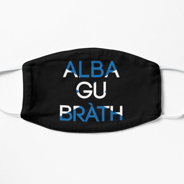 ALBA GU BRATH, Scottish Independence Saltire Flag Text Slogan Flat Mask