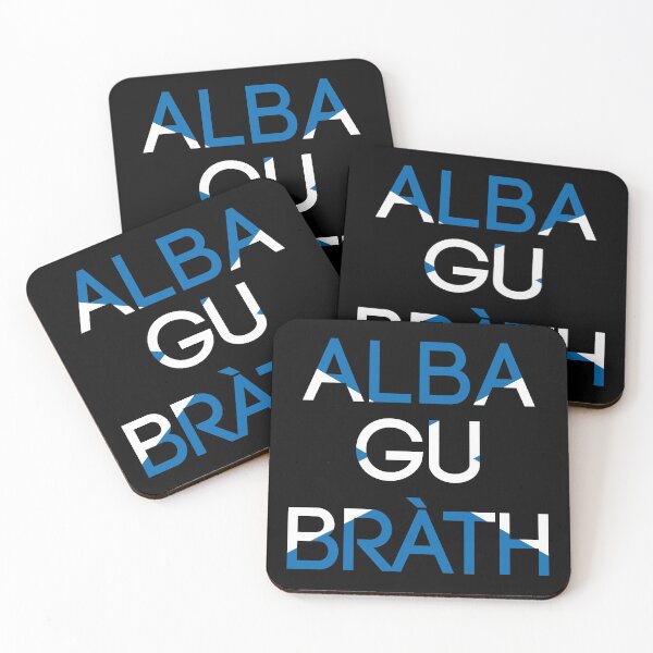 Artikelvorschau, ALBA GU BRATH, schottischer Saltire-Flaggen-Text-Slogan entworfen und verkauft von MacPean.