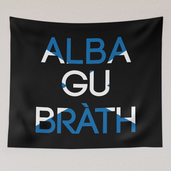 Item preview, ALBA GU BRATH, eslogan de texto de la bandera de Saltire escocés designed and sold by MacPean.
