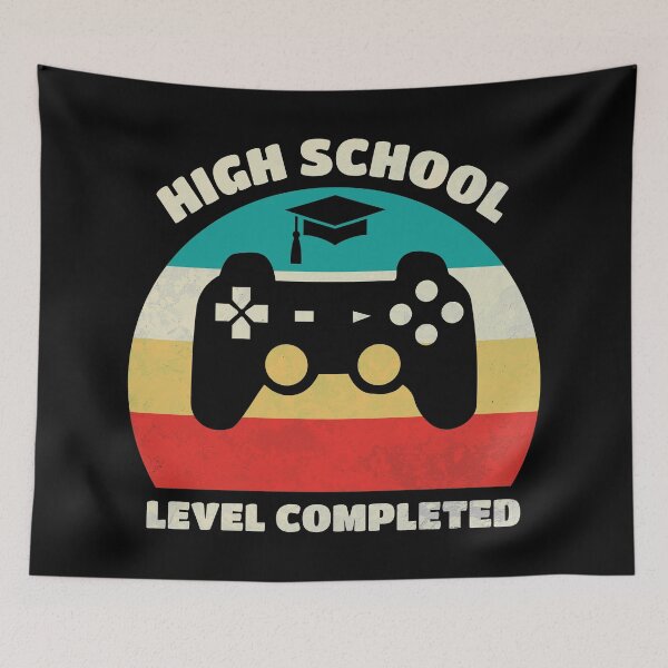 Item preview, HIGH SCHOOL LEVEL COMPLETED, Gamer Graduation Gifts designed and sold by Teeinno.