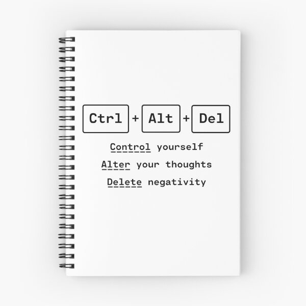 Item preview, Ctrl + Alt + Delete - control yourself, alter your thoughts, delete negativity designed and sold by ophord.