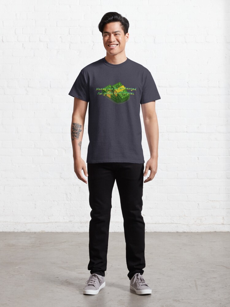 Alternate view of Money Can Be Exchanged - Simpsons Design Classic T-Shirt