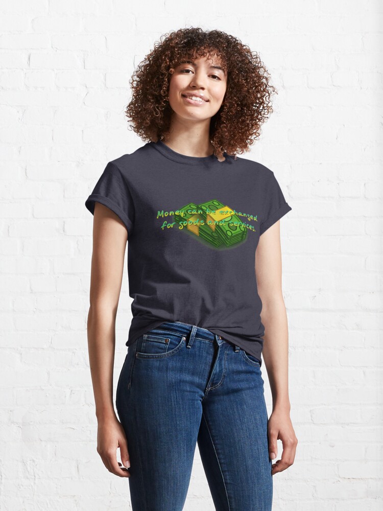 Alternate view of Money Can Be Exchanged - Simpsons Design Classic T-Shirt