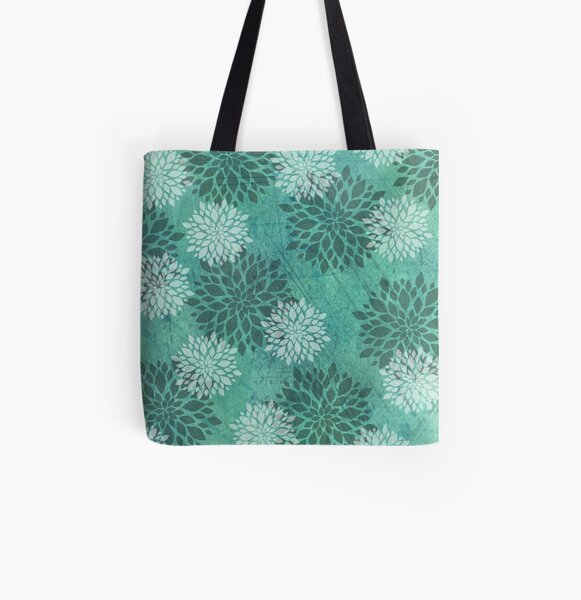 Frozen Flowers All Over Print Tote Bag