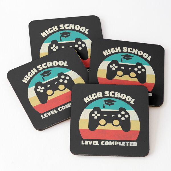 Item preview, HIGH SCHOOL LEVEL COMPLETED, Gamer Graduation Gifts designed and sold by Teeinno.