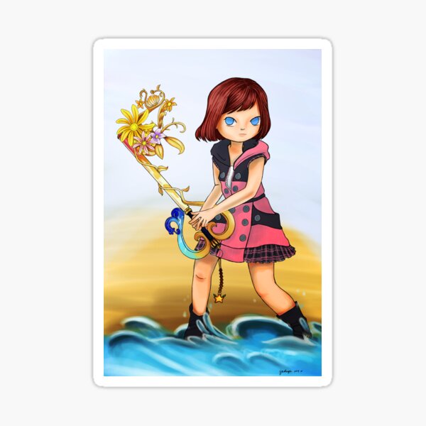 Digital Painting | Kairi of Kingdom Hearts | Destiny's Embrace Keyblade Sticker