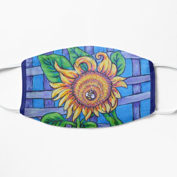 sunflower bee and lattice Mask