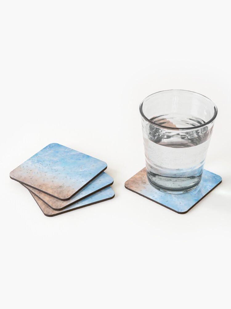 Alternate view of Along Fistral Beach, Newquay Cornwall Art Coasters (Set of 4)