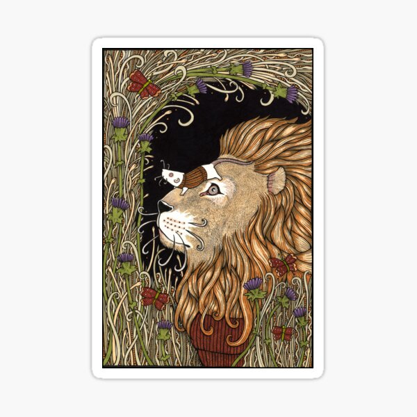The Lion and the Mouse Sticker