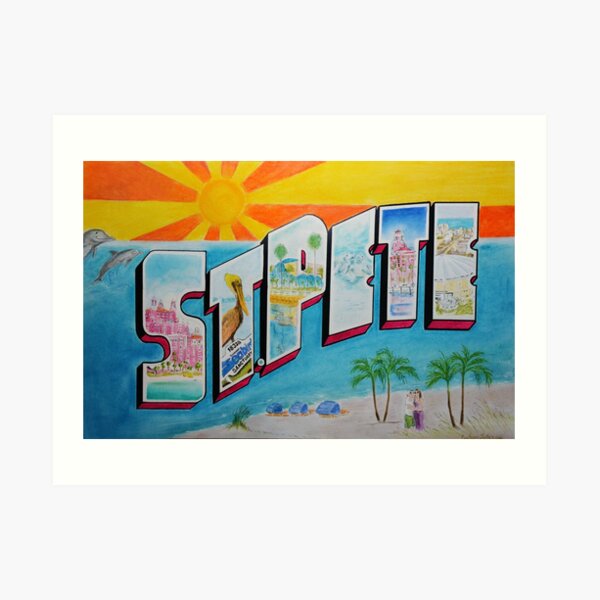 St. Pete Postcard Art Print