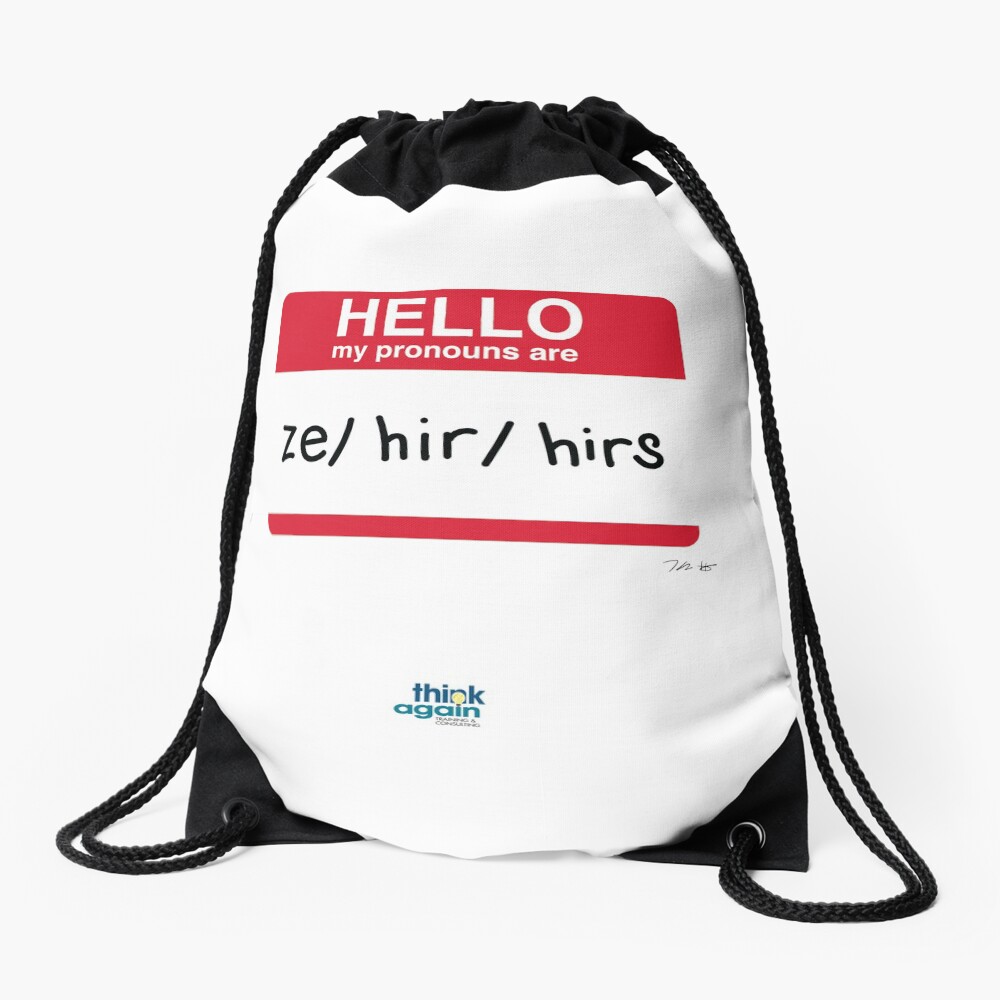Item preview, Drawstring Bag designed and sold by ThinkAgainTC.