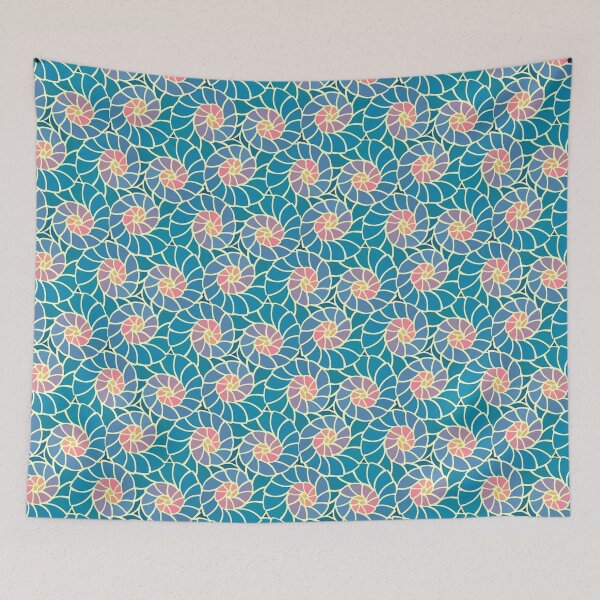 Item preview, spiral pattern turquoise multi designed and sold by jeanneius.