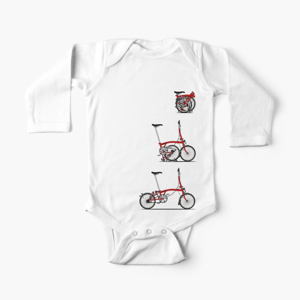 I Love My Folding Brompton Bike Baby One-Piece