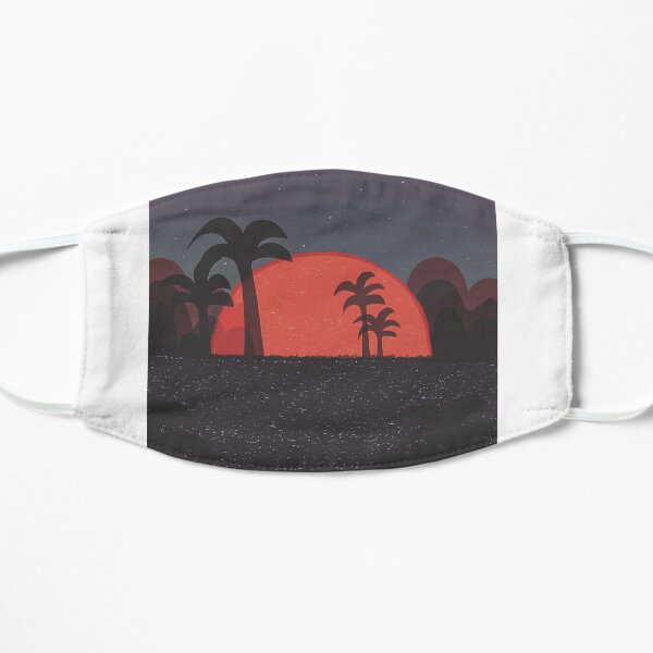 Sunset beach Flat Mask