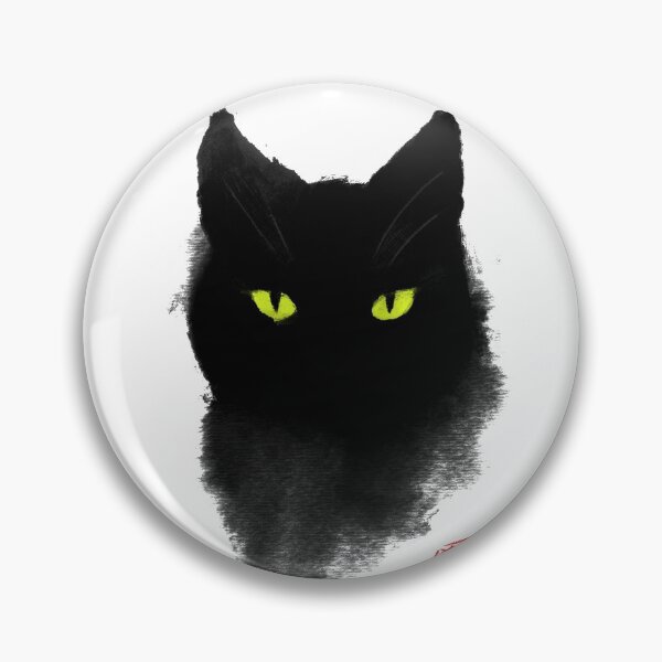 Item preview, Black Cat Ink - Beautiful Watercolor Illustration - Cute Fluffy Kitty designed and sold by BlancaVidal.