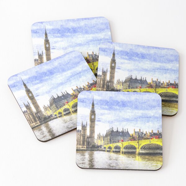 Item preview, Westminster Bridge And London Buses Art designed and sold by Londonimages.