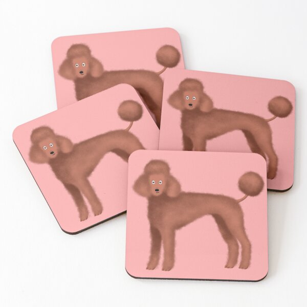 Item preview, Chocolate Poodles Pattern (Pink Background) designed and sold by illucalliart.