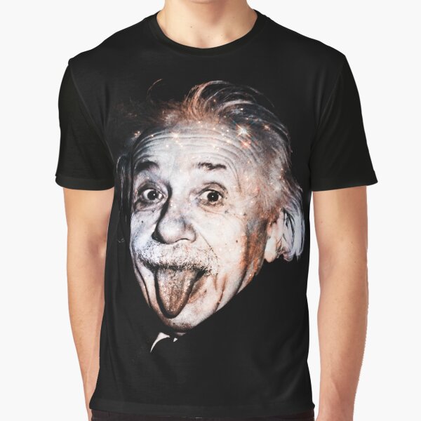 Einstein Tongue Space Graphic T-Shirt