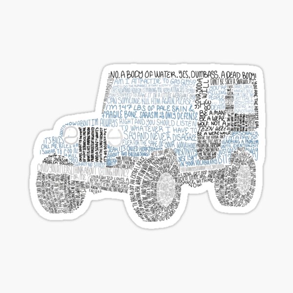 Stiles Stilinski Quotes Jeep Glossy Sticker