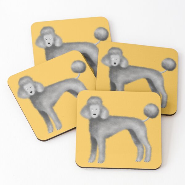 Item preview, Grey Poodles Pattern (Yellow Background) designed and sold by illucalliart.