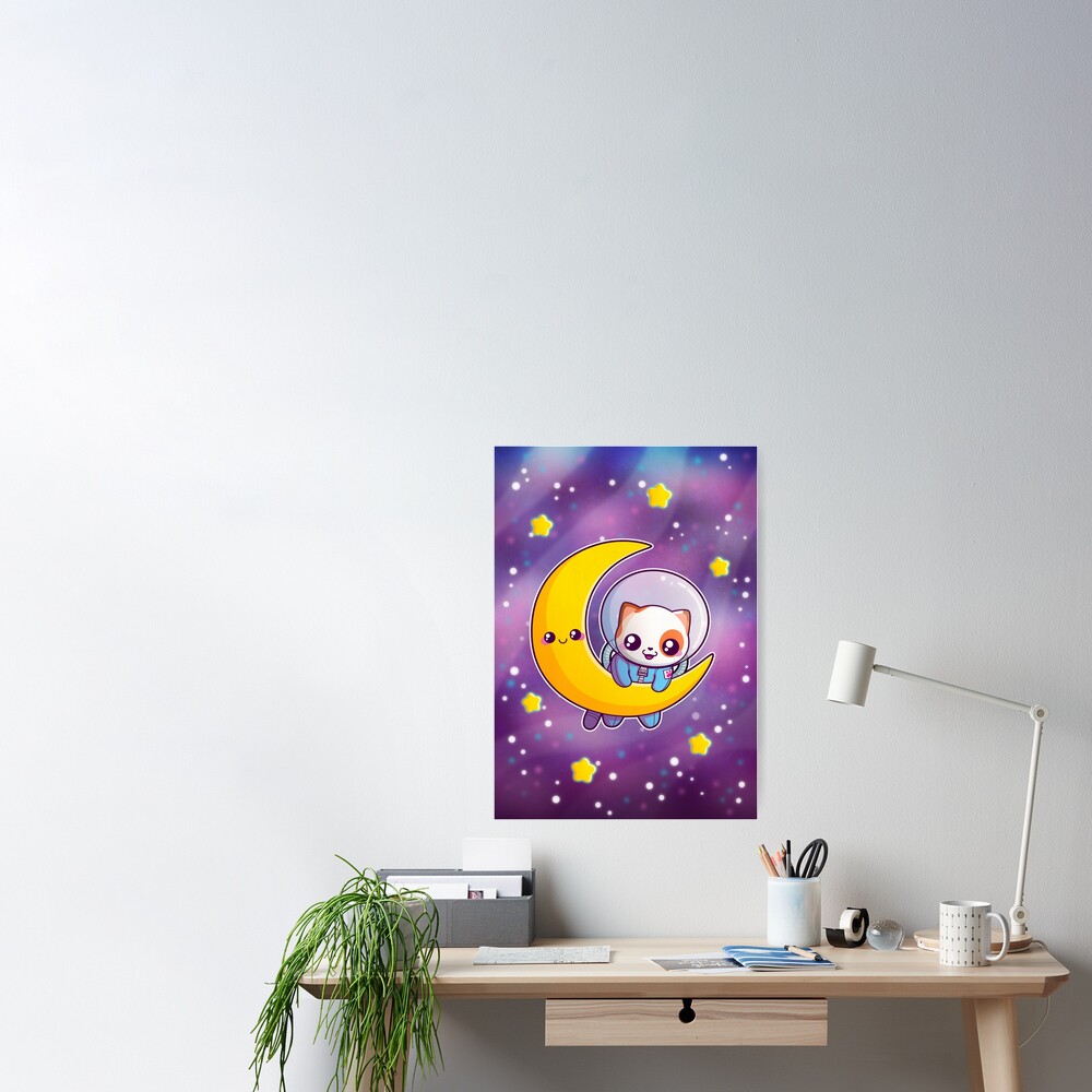 "Kawaii Space Cat" Poster for Sale by pai-thagoras | Redbubble