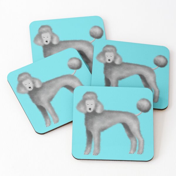 Item preview, Grey Poodles Pattern (Blue Background) designed and sold by illucalliart.