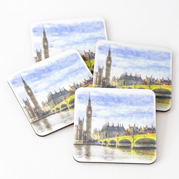 Item preview, Westminster Bridge And London Buses Art designed and sold by Londonimages.