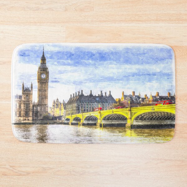 Item preview, Westminster Bridge And London Buses Art designed and sold by Londonimages.