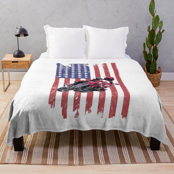 Item preview, Motorcycle Racing Us Flag  designed and sold by noirty.