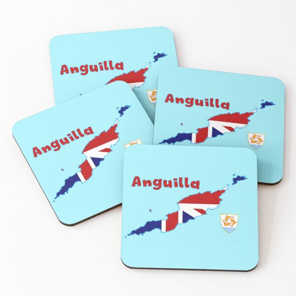 Item preview, Anguilla Map with Flag of Anguilla designed and sold by Havocgirl.