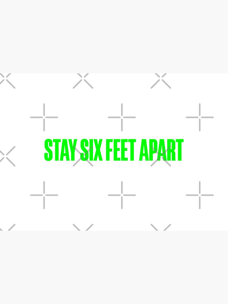 "Bleiben Sie sechs Fuß auseinander" Trinkflasche von francismargallo